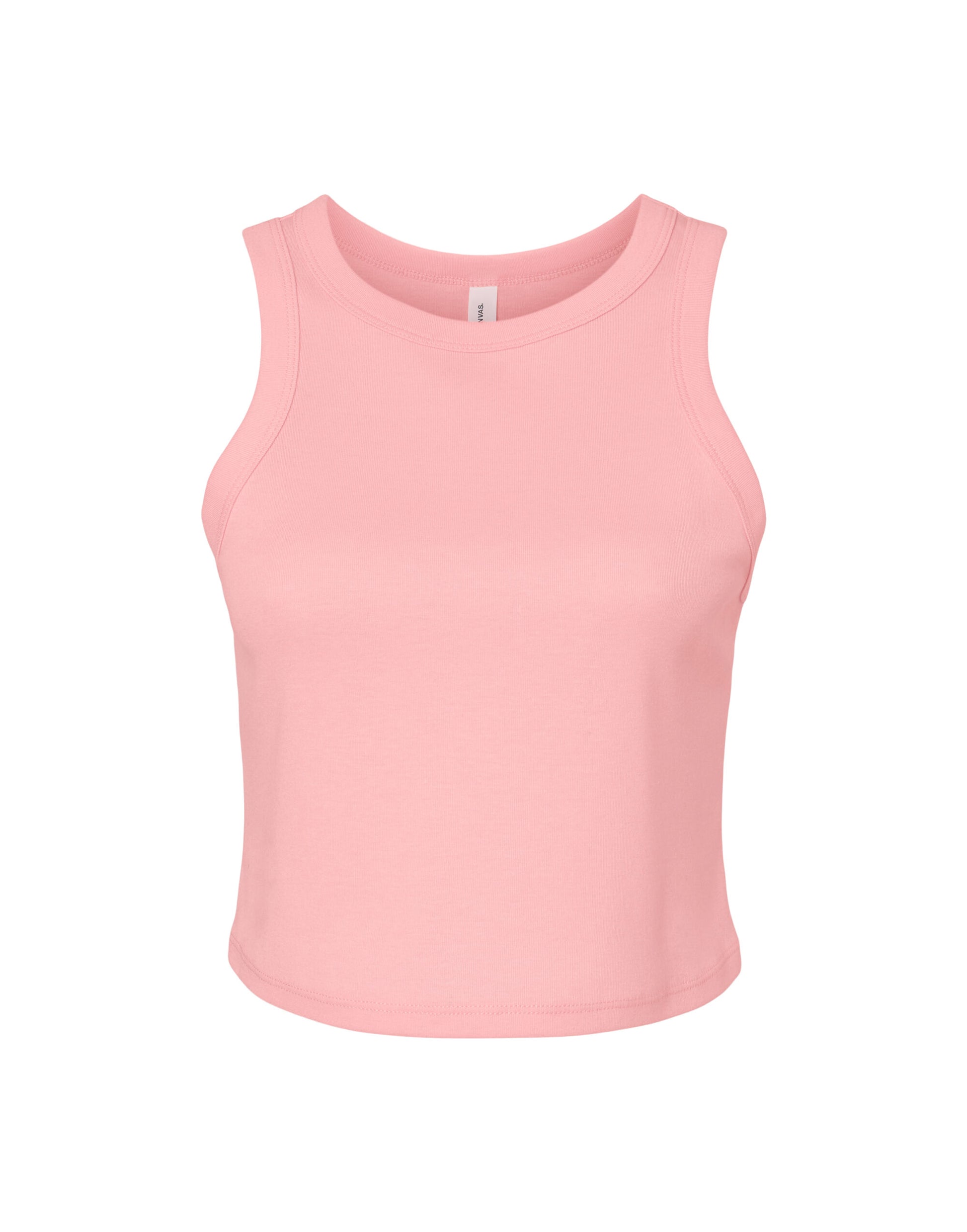 Women's Micro Rib Racer Tank - Solid Pink Blend