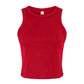 Women's Micro Rib Racer Tank - Solid Red Blend