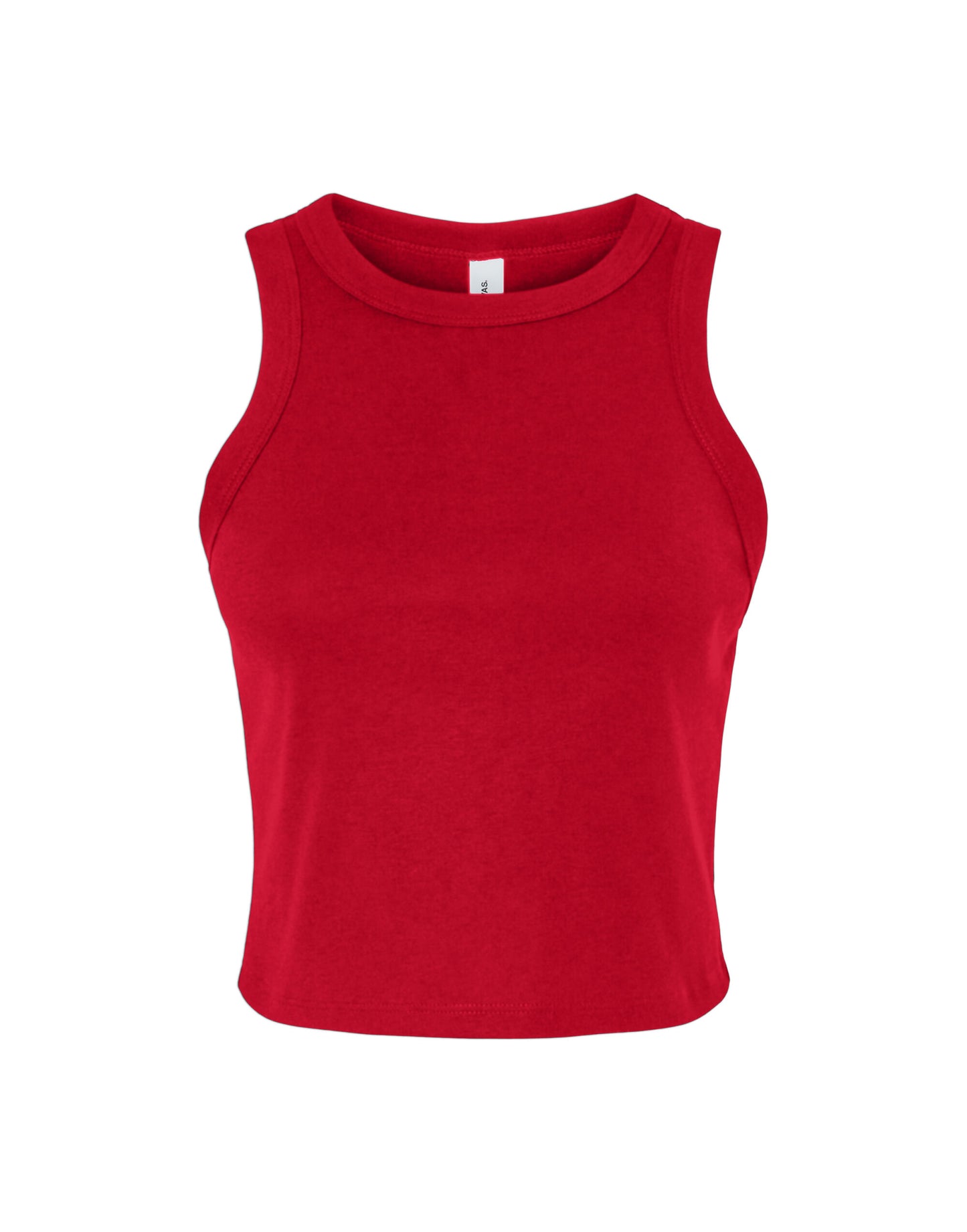 Women's Micro Rib Racer Tank - Solid Red Blend