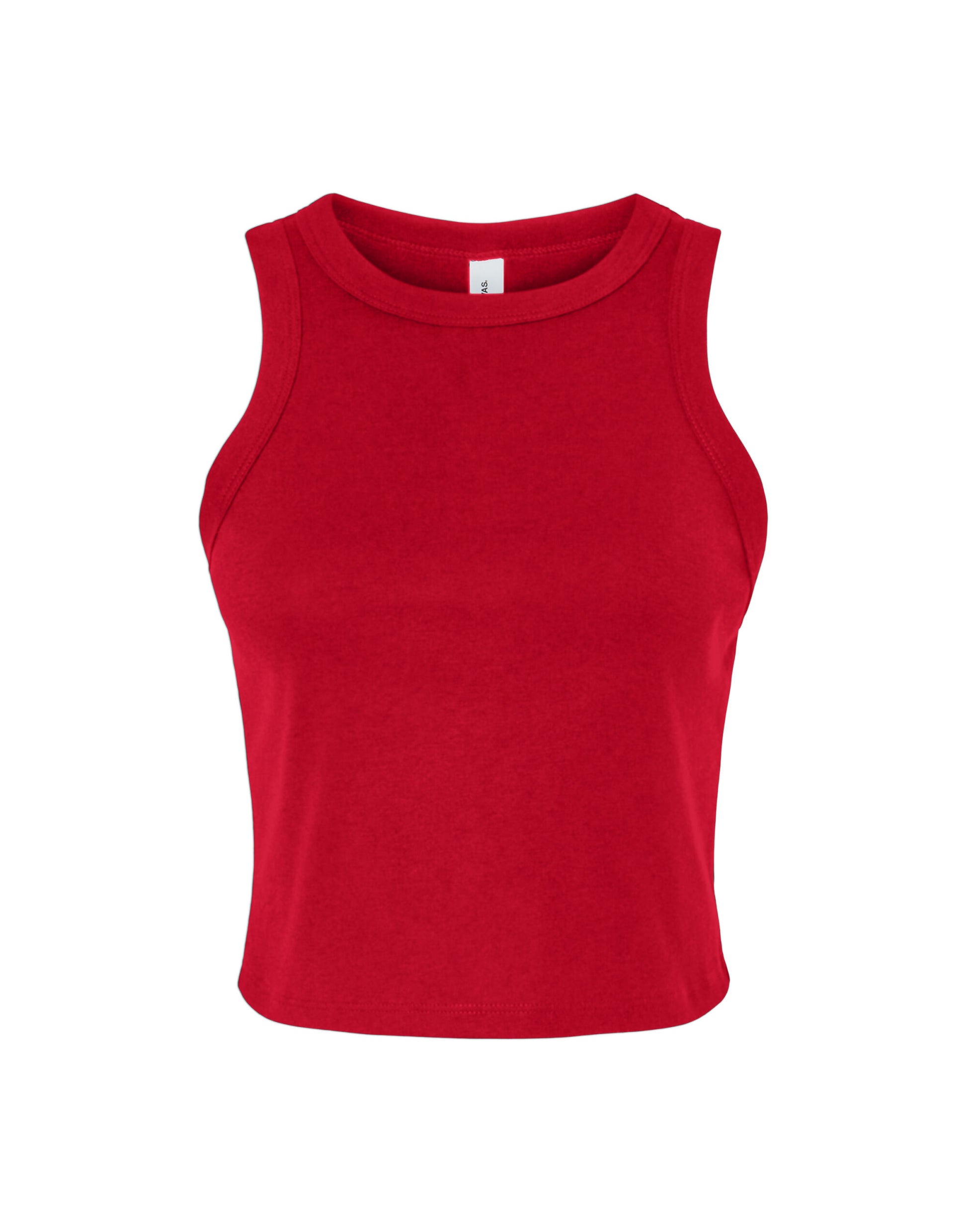 Women's Micro Rib Racer Tank - Solid Red Blend