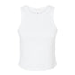 Women's Micro Rib Racer Tank - Solid White Blend
