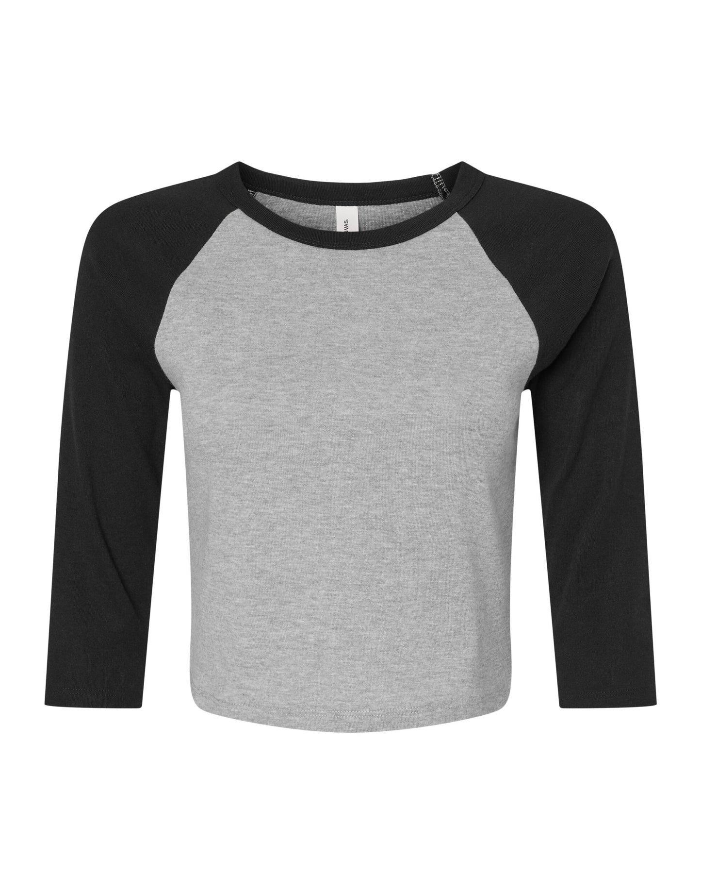 Women's Micro Rib 3/4 Raglan Tee - Athletic Heather/Black