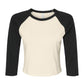 Women's Micro Rib 3/4 Raglan Tee - Natural/Black