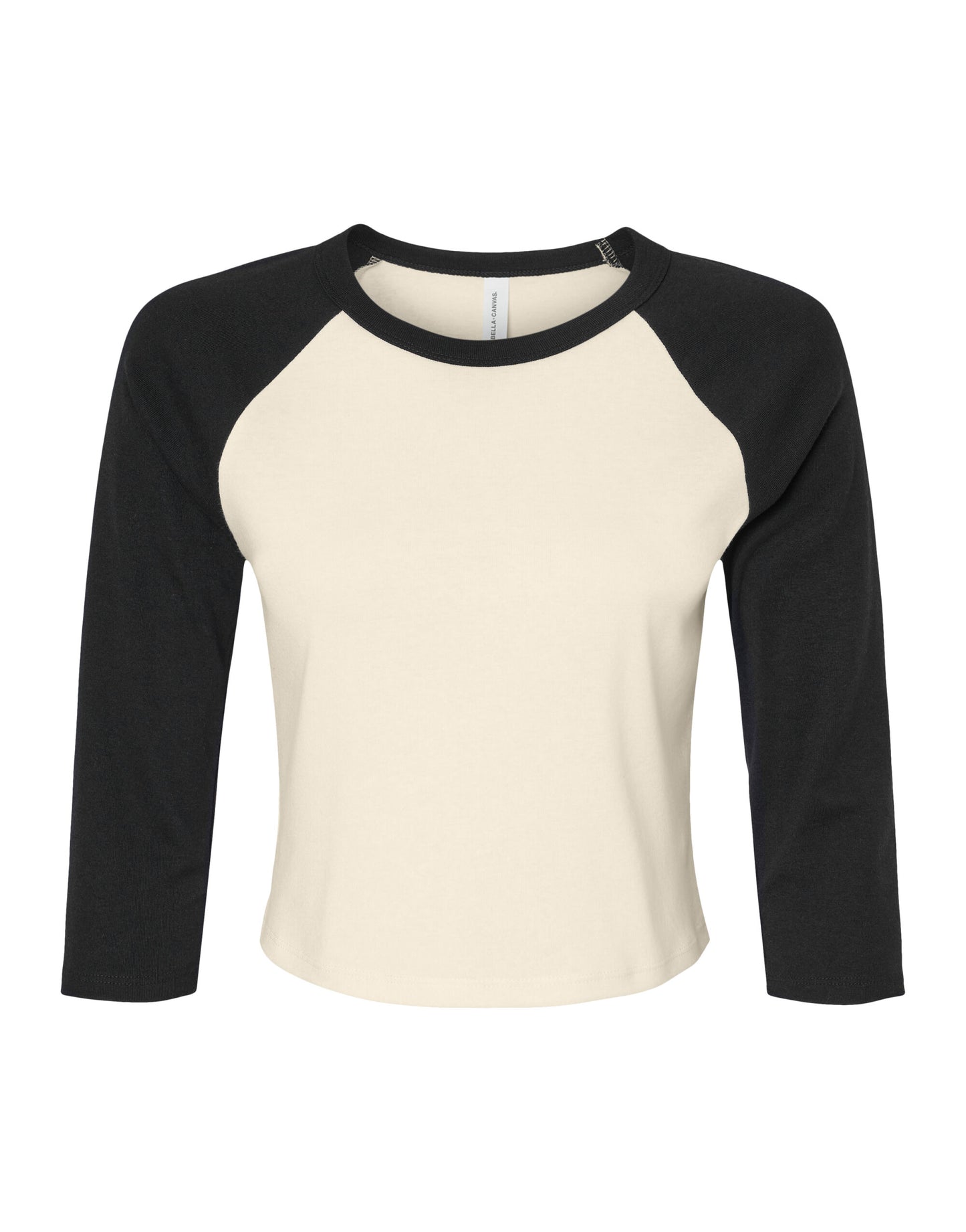 Women's Micro Rib 3/4 Raglan Tee - Natural/Black