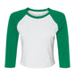 Women's Micro Rib 3/4 Raglan Tee - White/Kelly