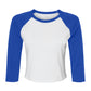 Women's Micro Rib 3/4 Raglan Tee - White/True Royal