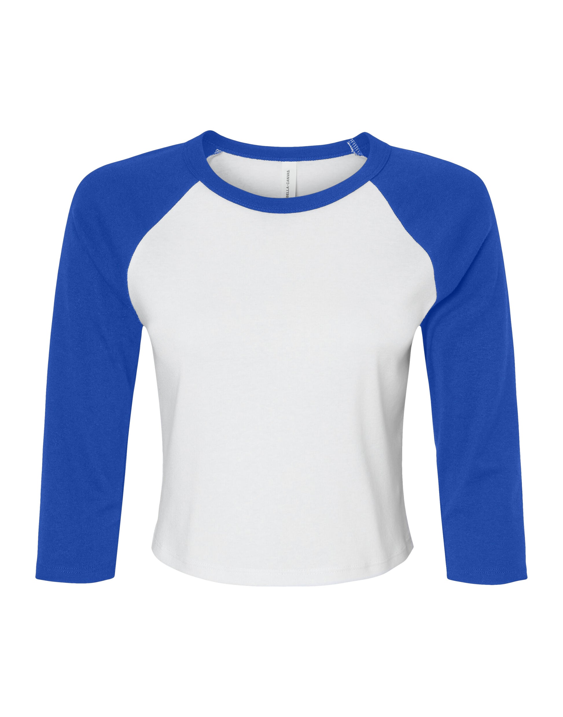 Women's Micro Rib 3/4 Raglan Tee - White/True Royal