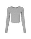 Women's Micro Rib Long Sleeve Tee - Athletic Heather