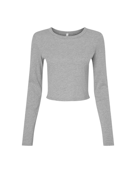 Women's Micro Rib Long Sleeve Tee - Athletic Heather