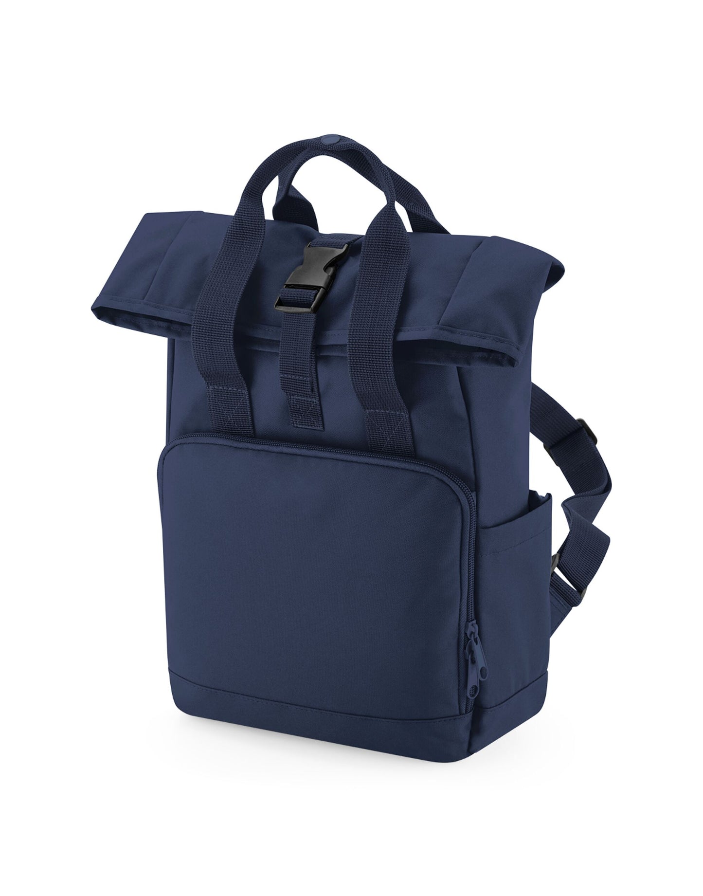 Recycled Mini Twin Handle Roll-Top Backpack - Navy Dusk