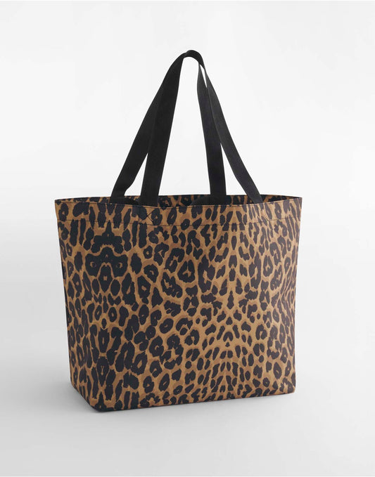 Leopard Print Carryall Tote Bag - Leopard Print