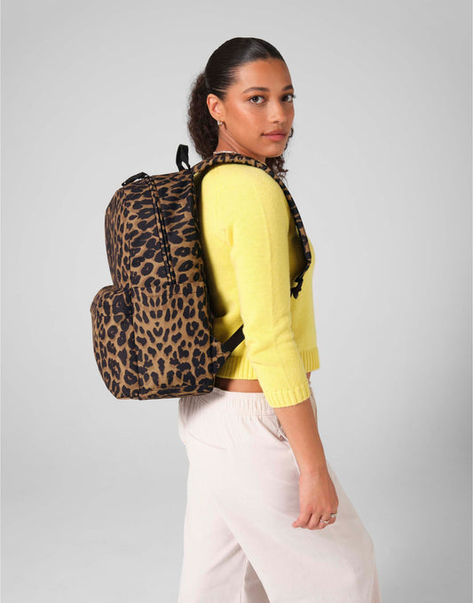 Leopard Print Backpack - Leopard Print