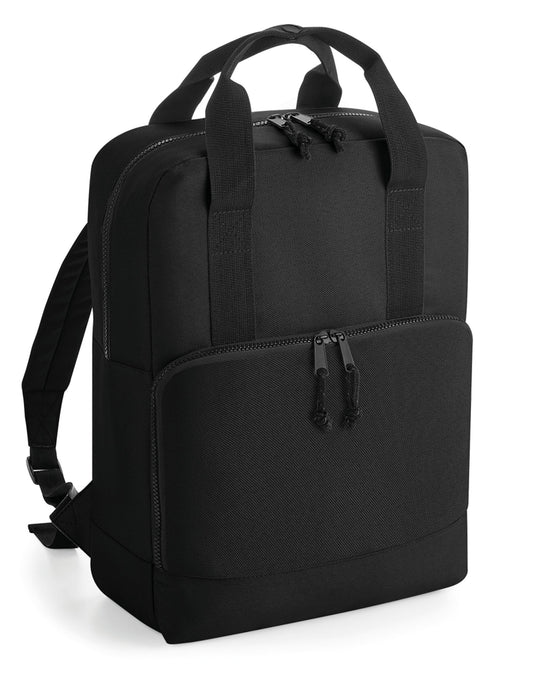 Recycled Twin Handle Cooler Backpack - Black