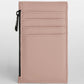 Matte PU Card Holder - Nude Pink