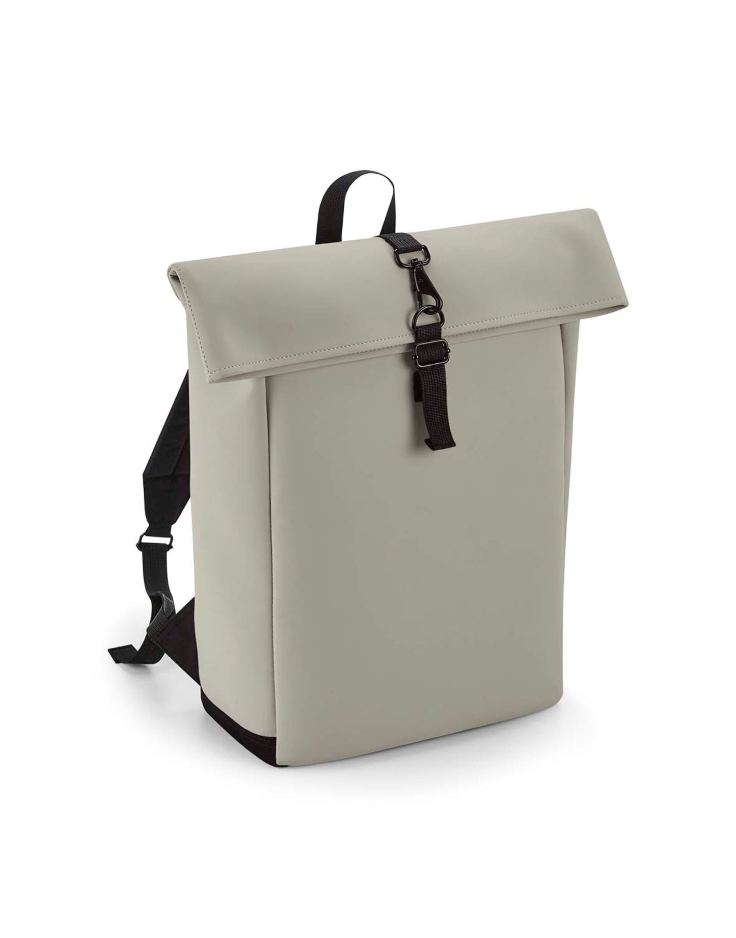 Matte PU Roll-Top Backpack - Clay