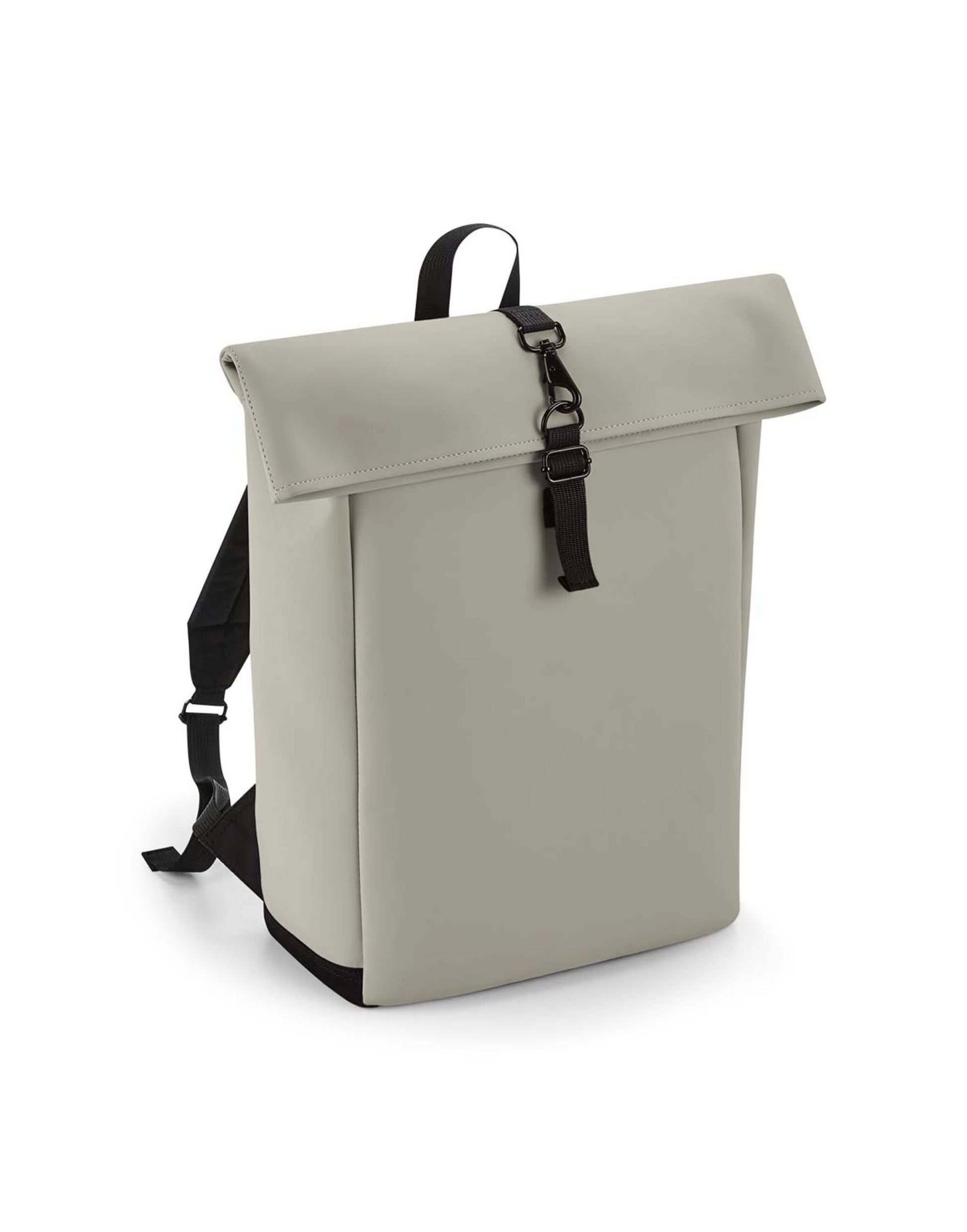 Matte PU Roll-Top Backpack - Clay
