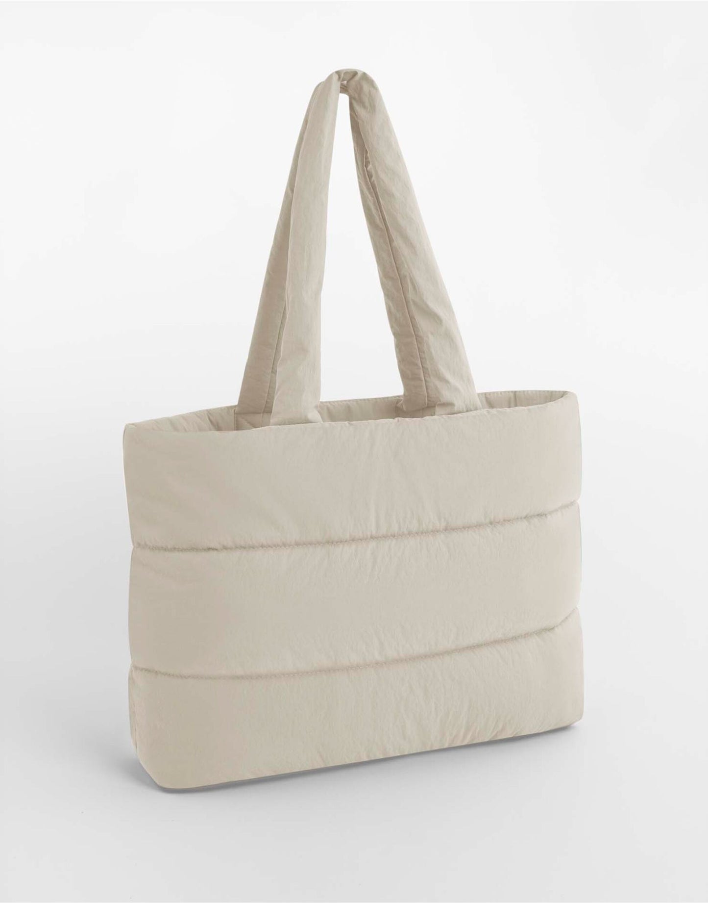 Quilted Tote Bag - Natural Stone