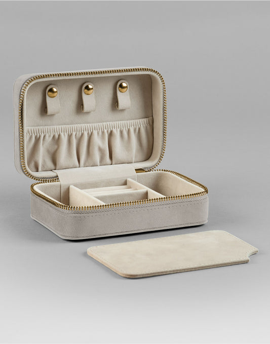 Velvet Travel Jewellery Box - Moonstone