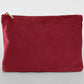 Velvet Accessory Pouch - Ruby Red