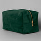 Velvet Toiletry/Accessory Case - Dark Emerald