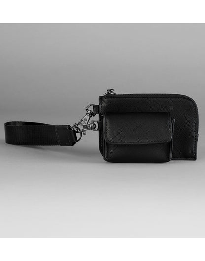 Boutique Pouch Wristlet - Black/Black