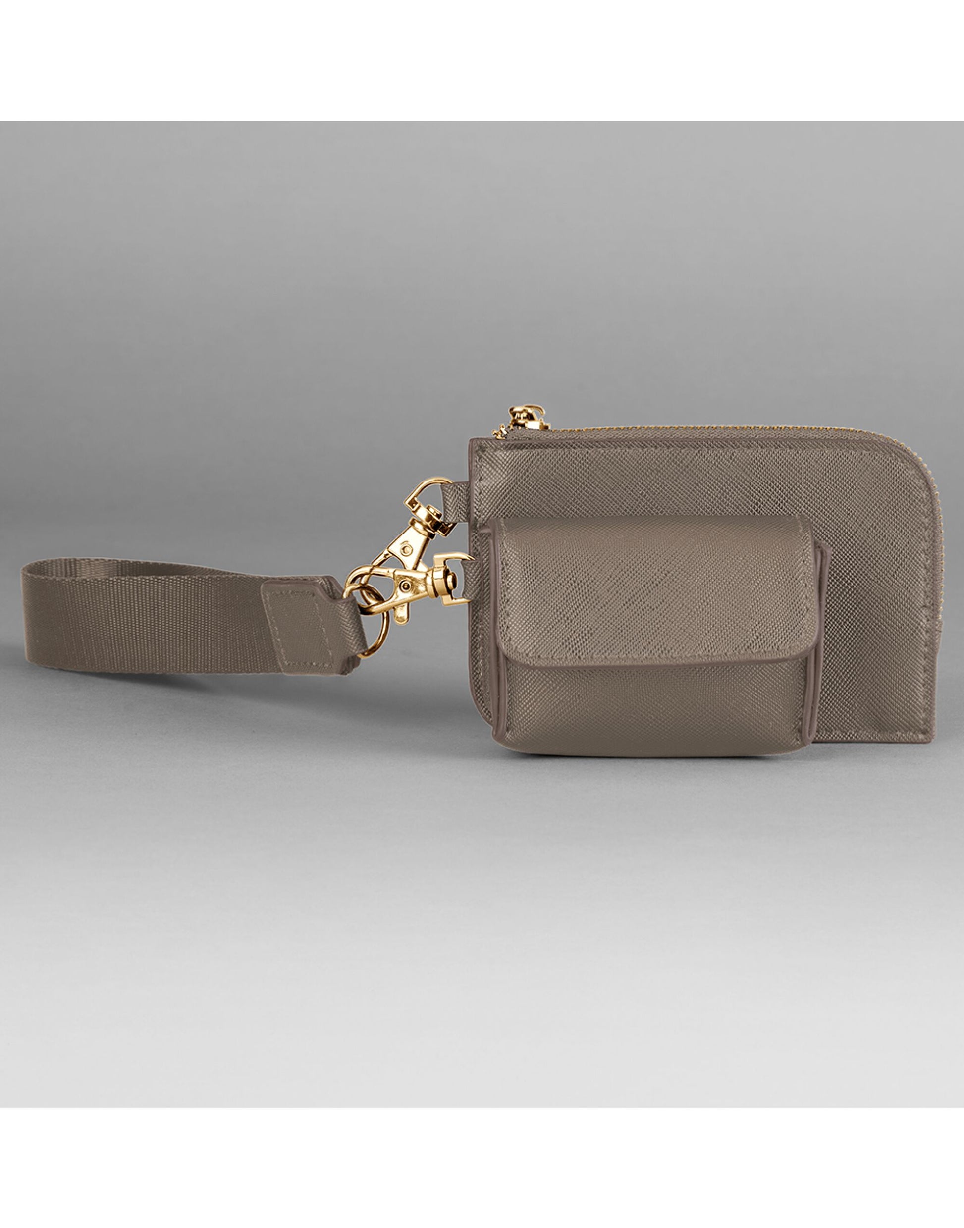 Boutique Pouch Wristlet - Taupe