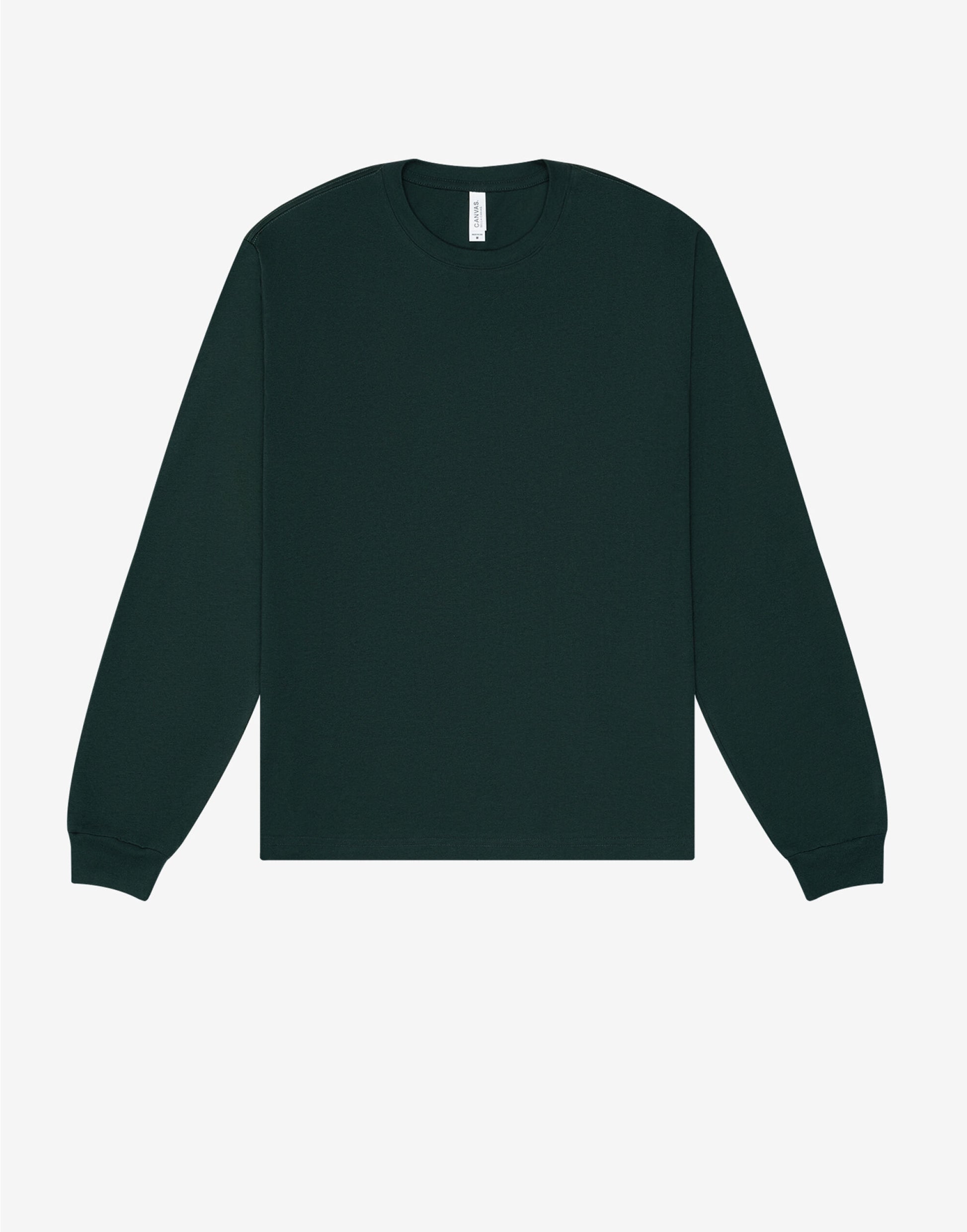 Unisex Heavy Boxy Long Sleeve Tee - Forest Green