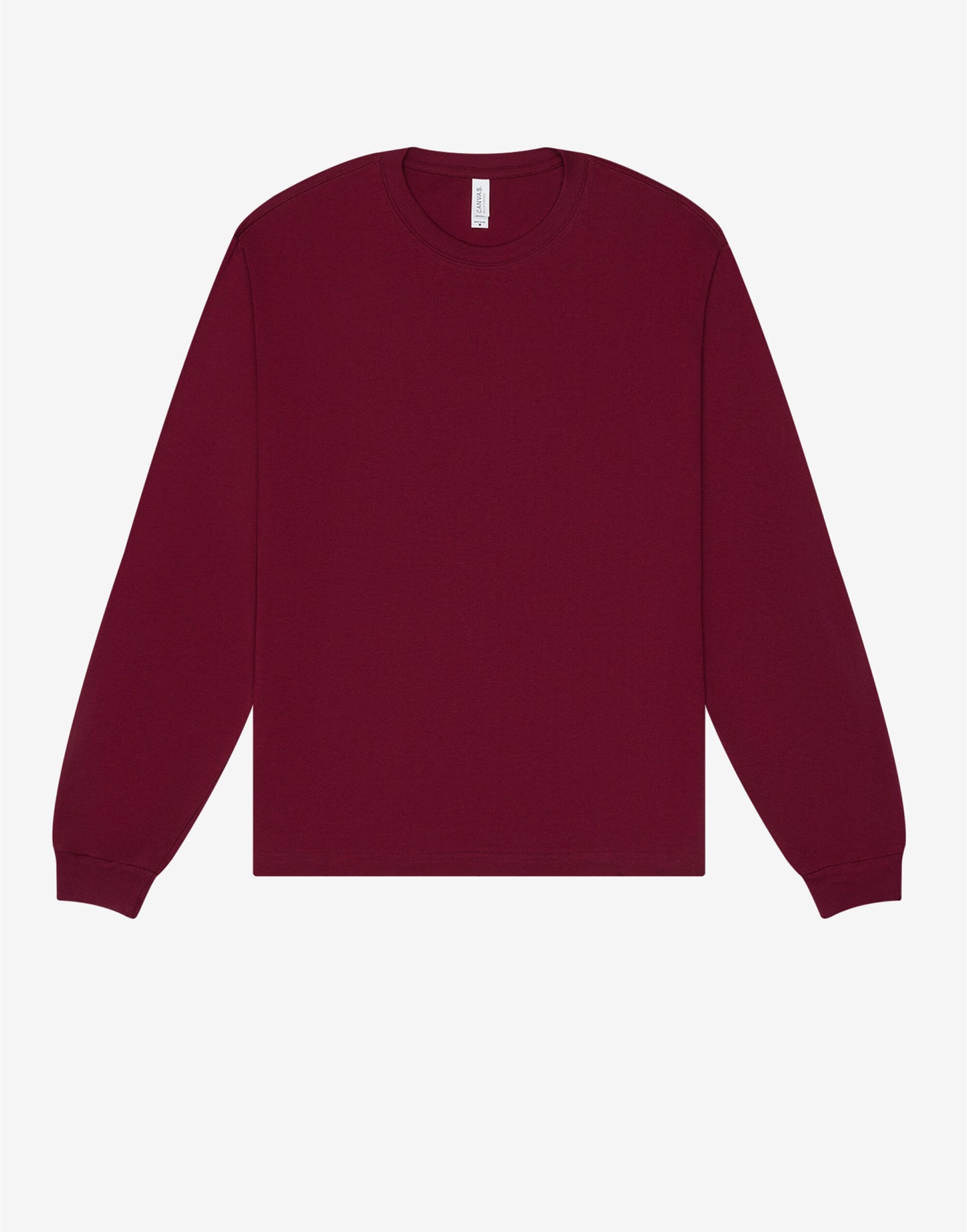 Unisex Heavy Boxy Long Sleeve Tee - Maroon