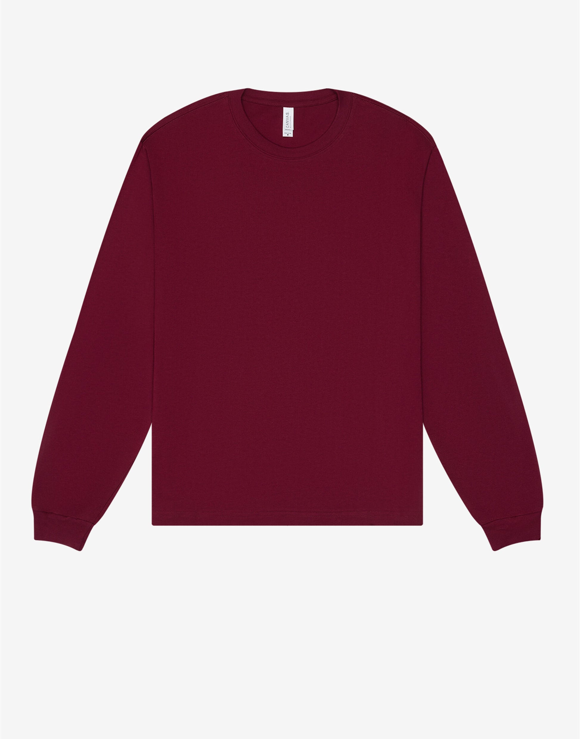 Unisex Heavy Boxy Long Sleeve Tee - Maroon