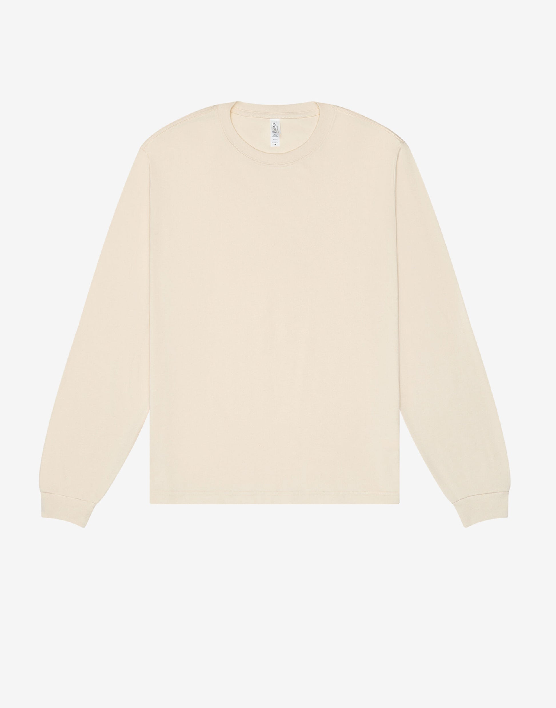 Unisex Heavy Boxy Long Sleeve Tee - Natural