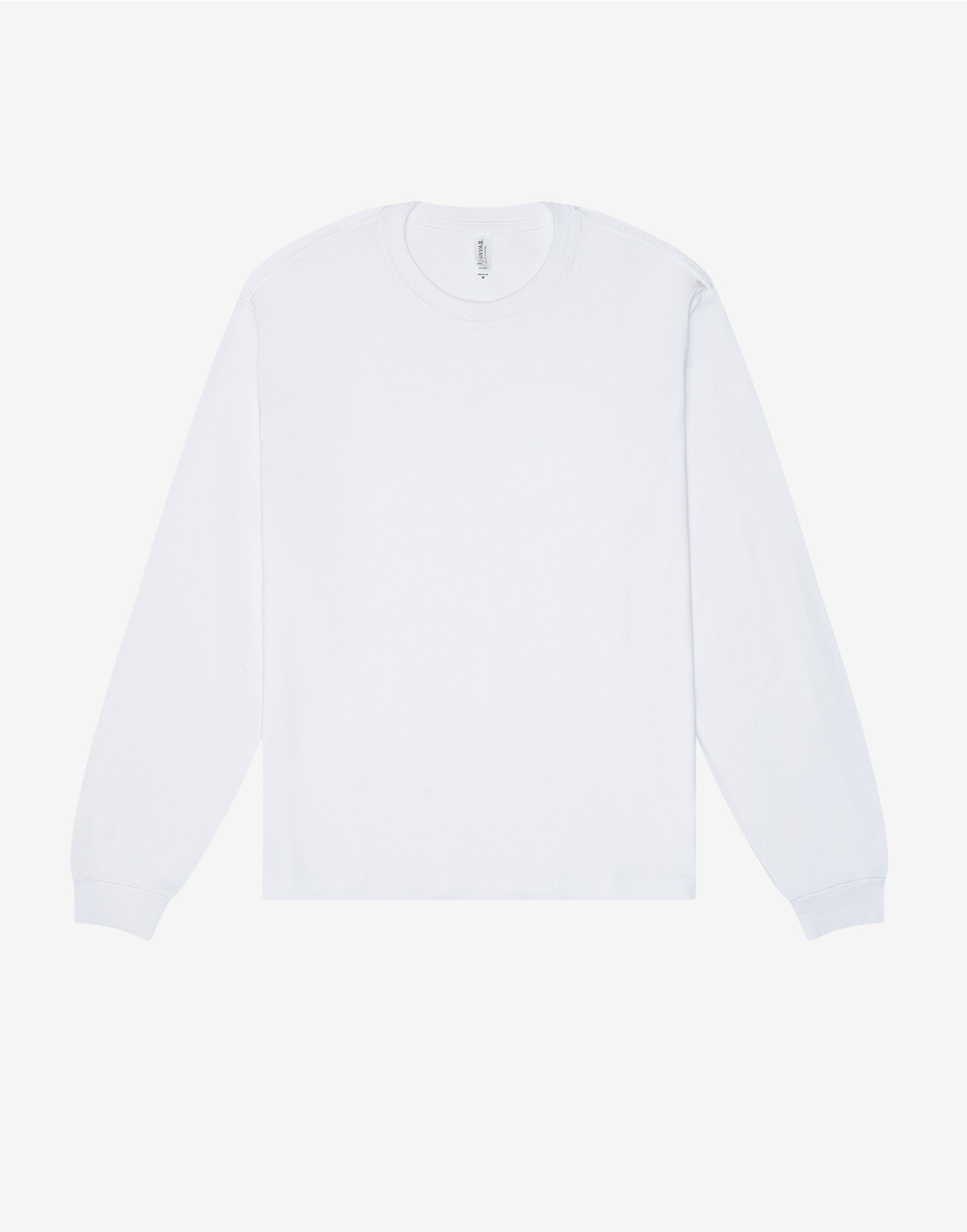 Unisex Heavy Boxy Long Sleeve Tee - White