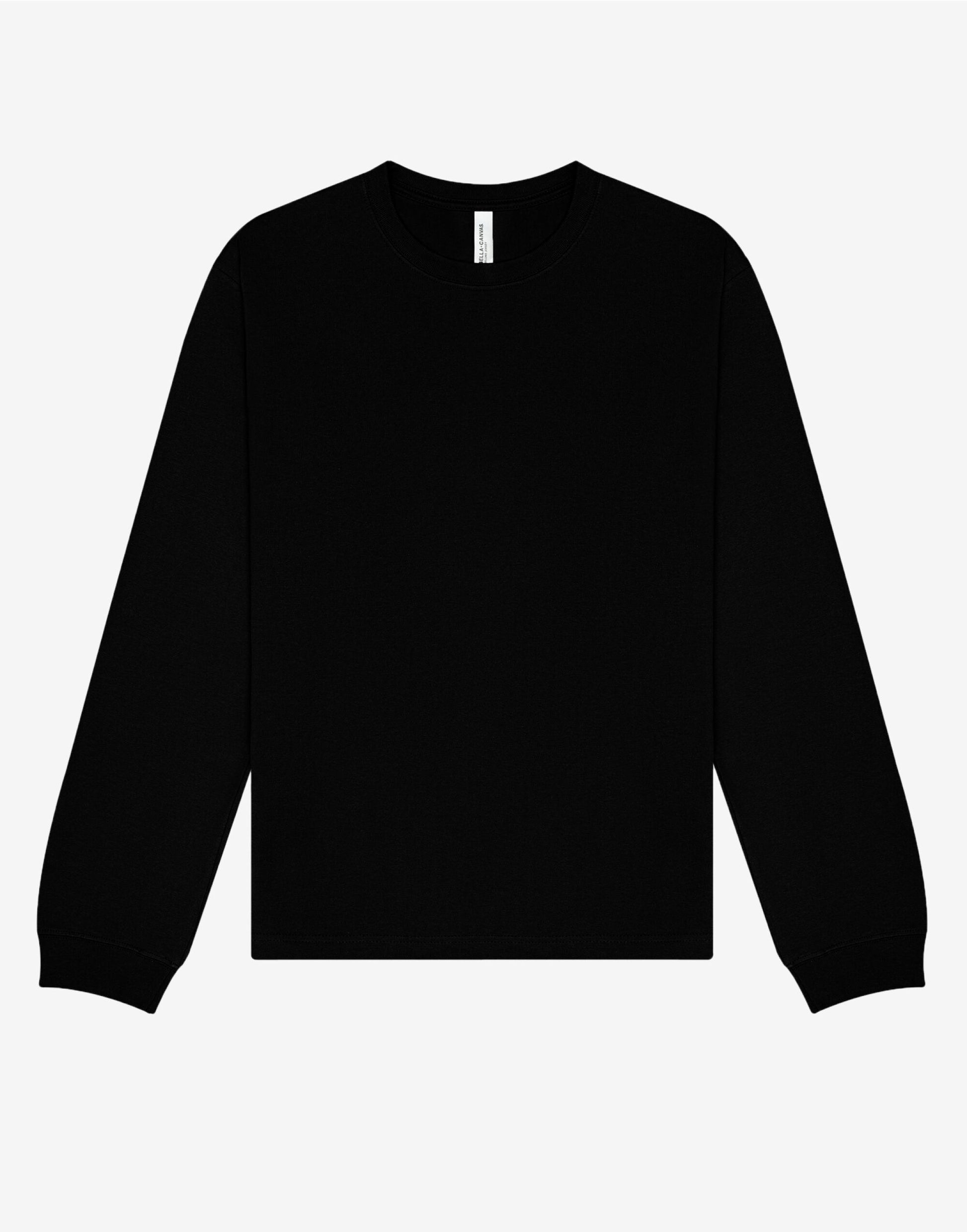 Unisex Long Sleeve Heavy Tee - Black