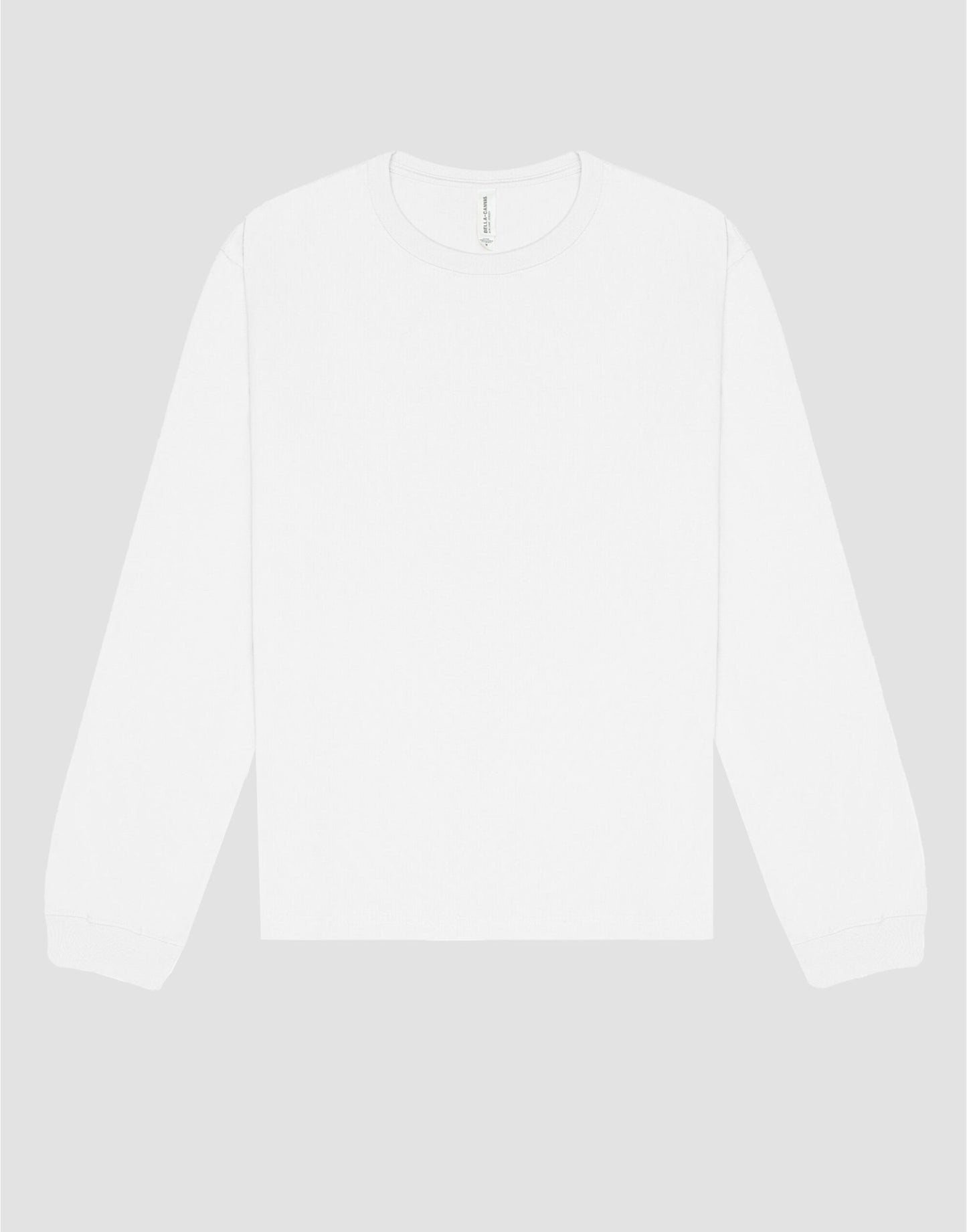 Unisex Long Sleeve Heavy Tee - White