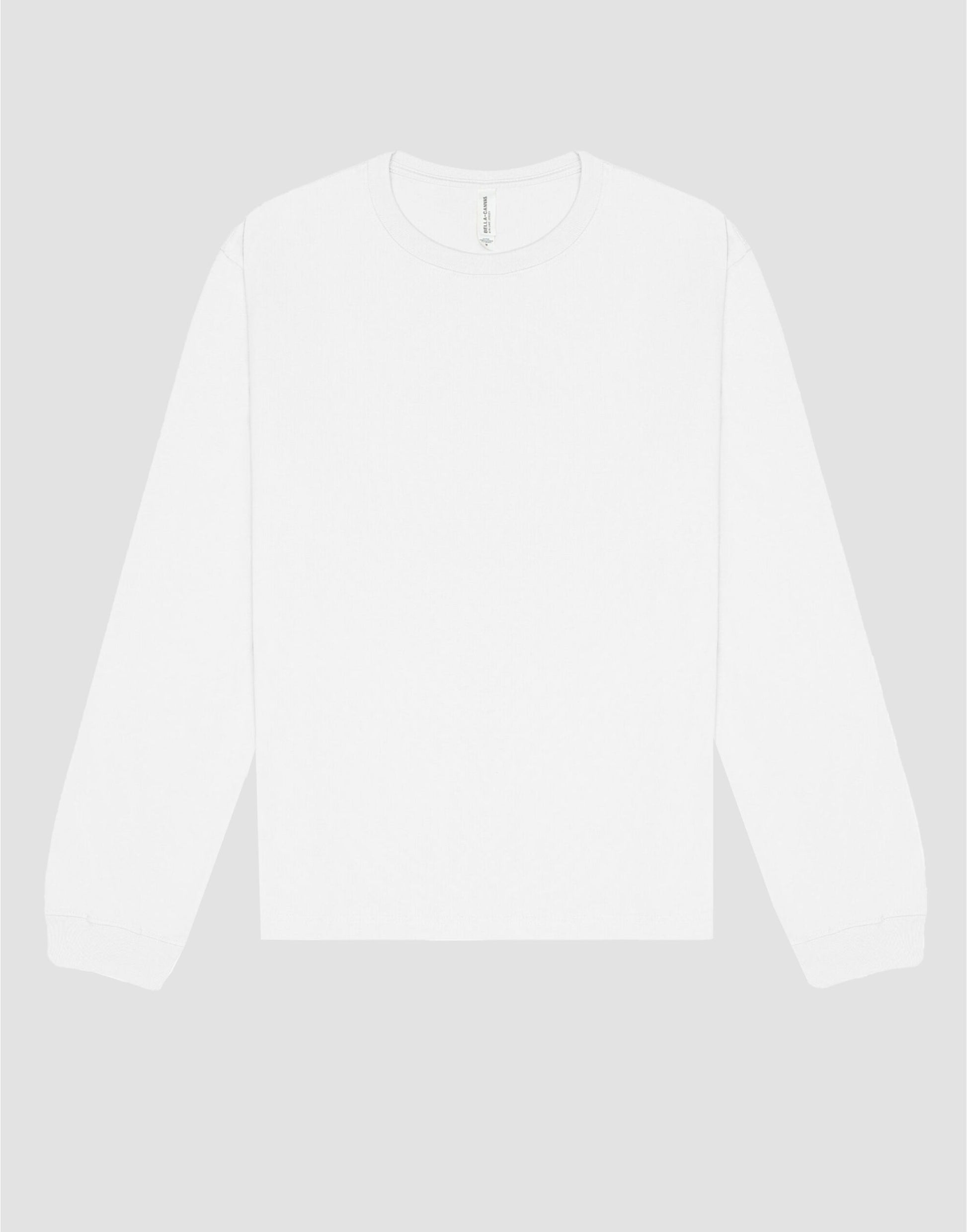 Unisex Long Sleeve Heavy Tee - White