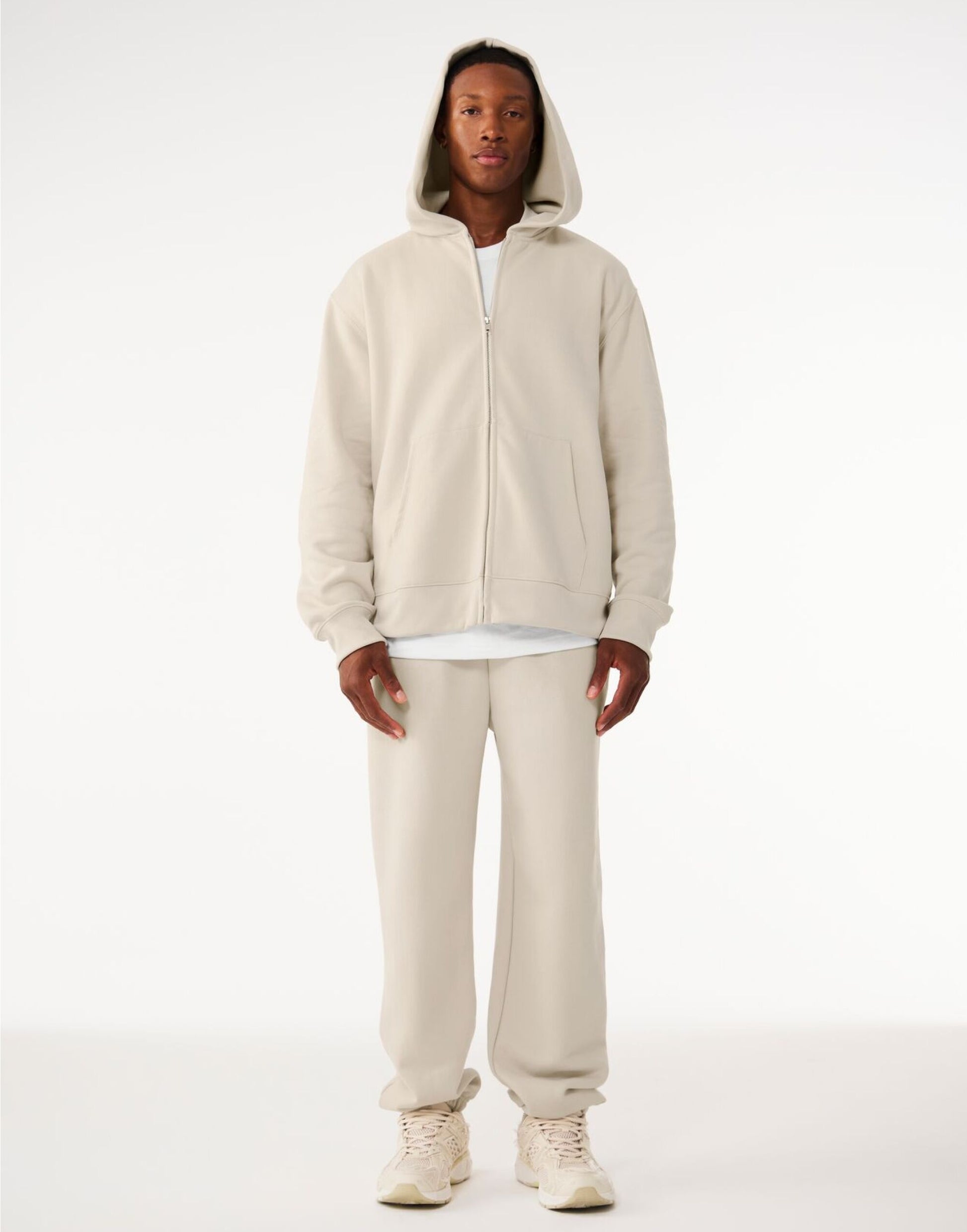 Unisex Heavy Full Zip Hoodie - Dust
