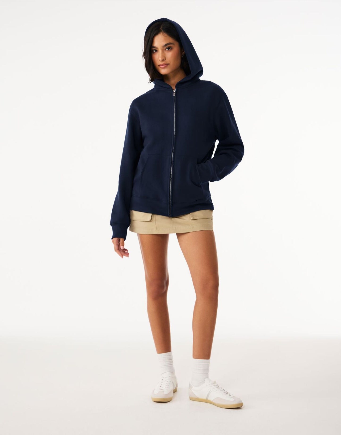 Unisex Heavy Full Zip Hoodie - Navy