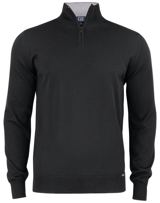 Everett Half Zip Sweater - Black
