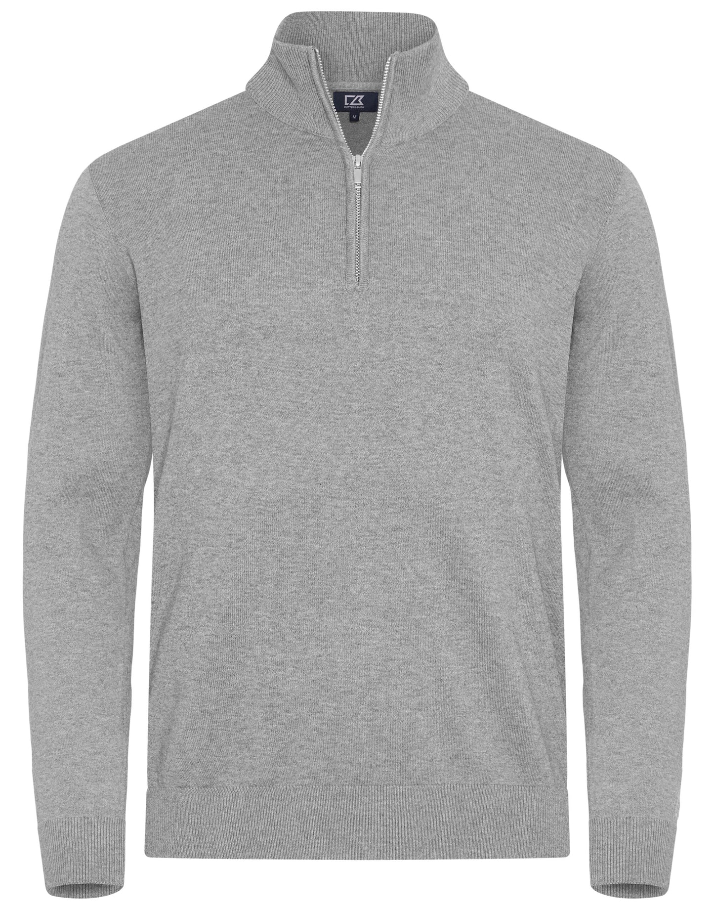 Oakville Half Zip Sweater Men - Grey Melange