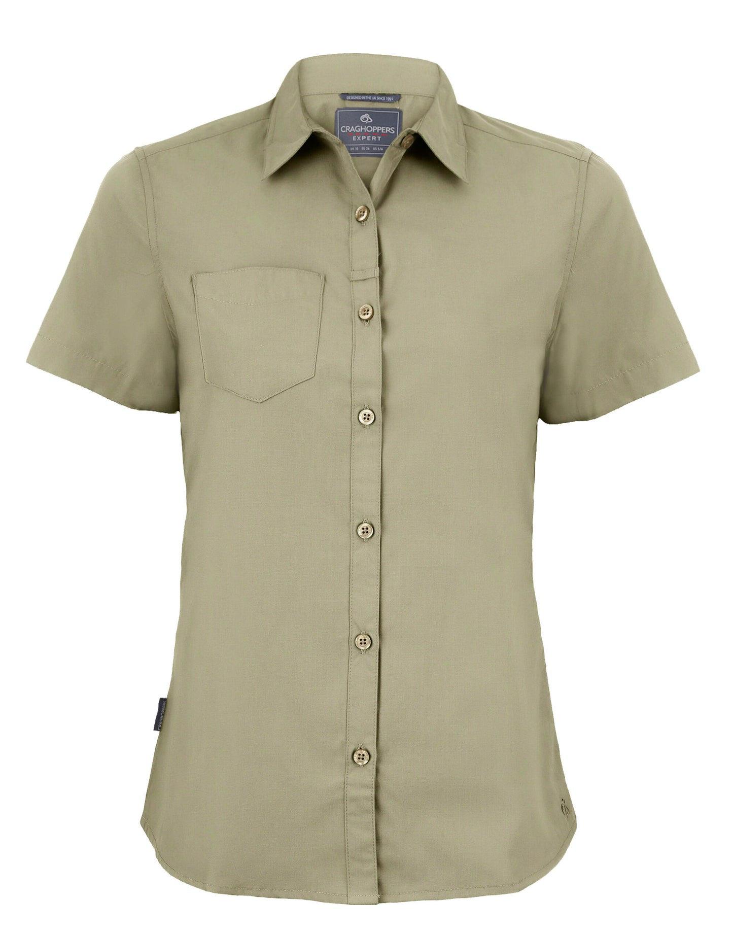 Womens Kiwi Short Sleeve Shirt - Pebble