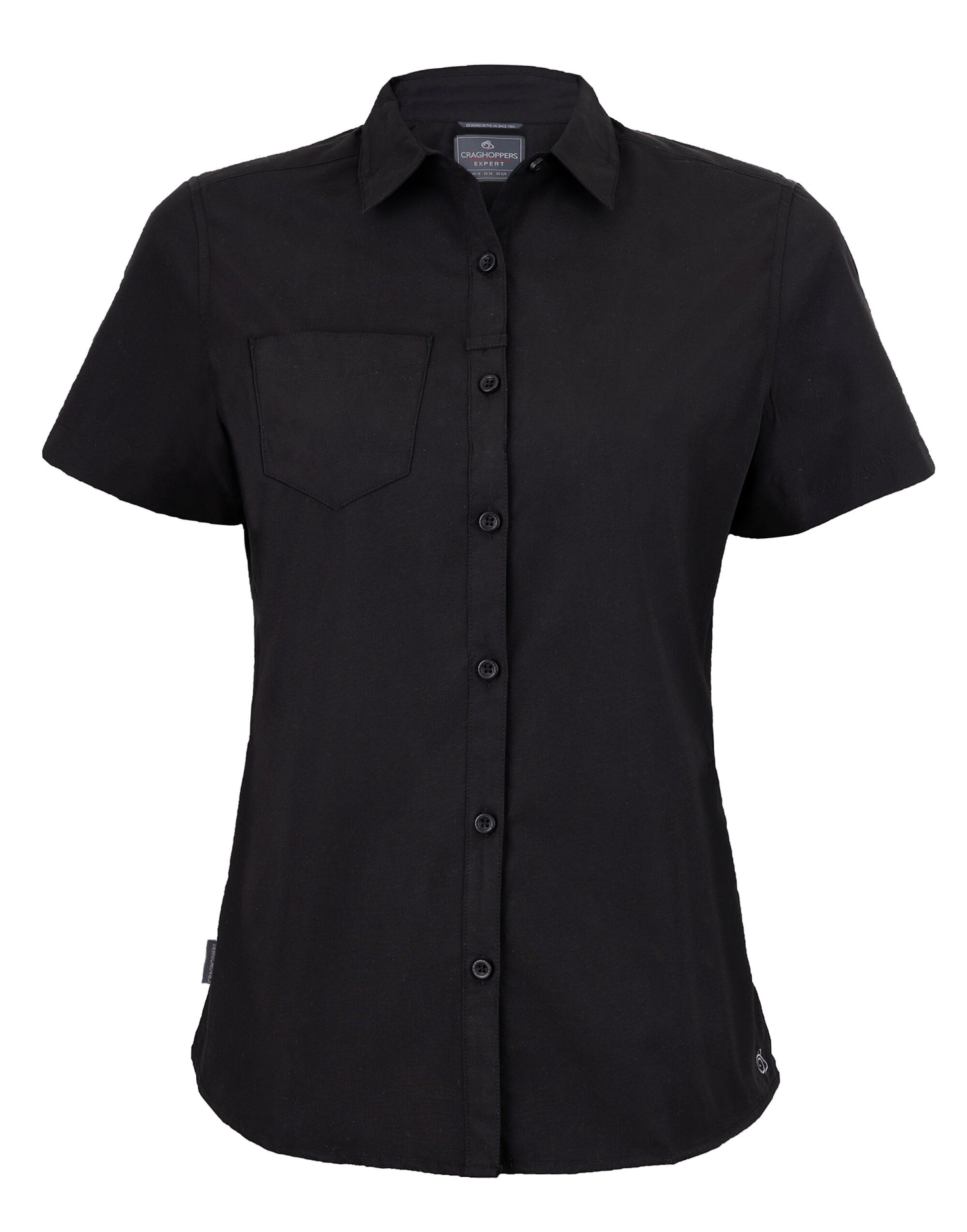 Womens Kiwi Short Sleeve Shirt - Black