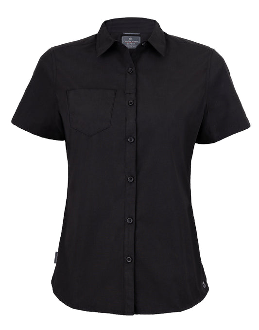 Womens Kiwi Short Sleeve Shirt - Black