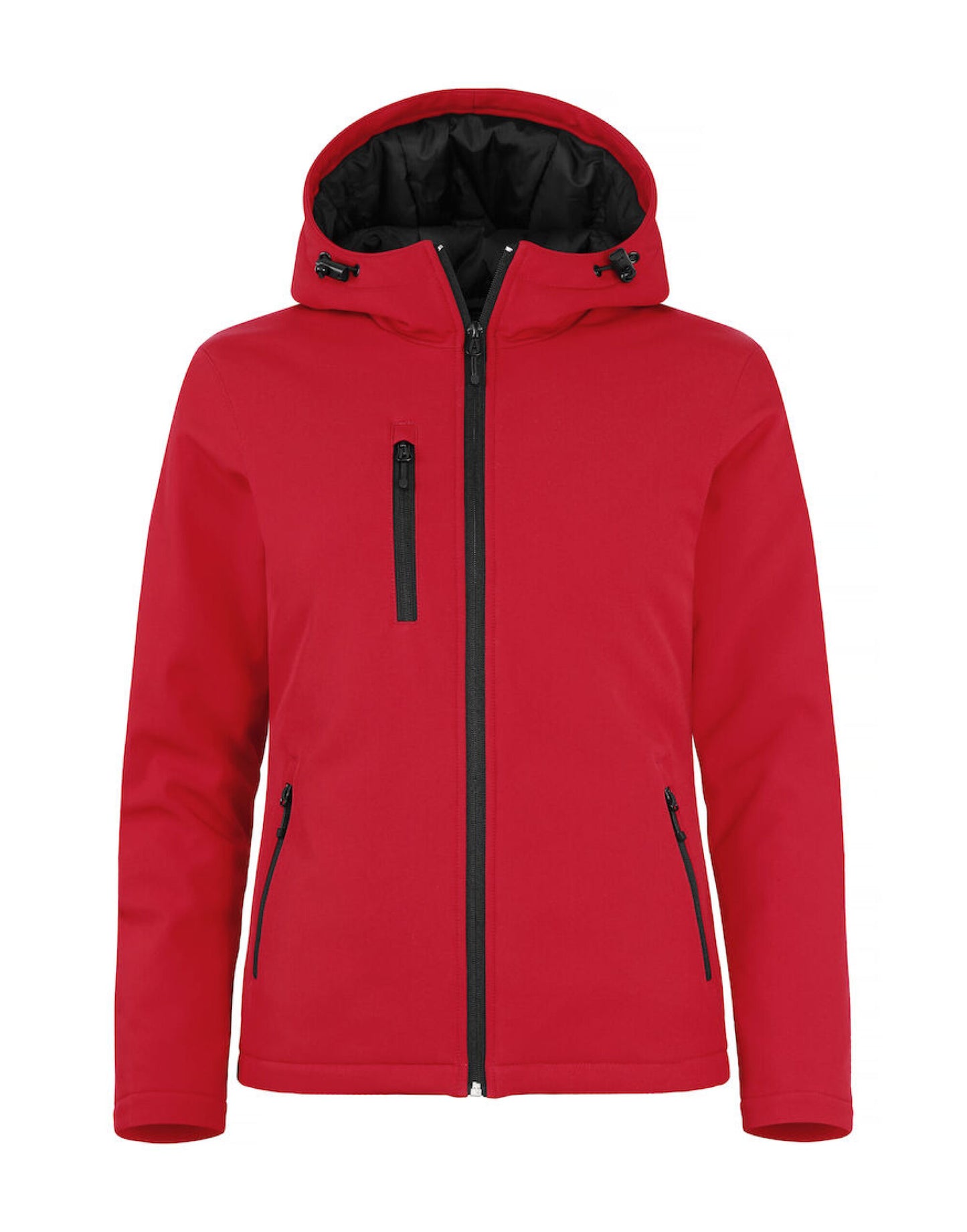 Ladies Padded Softshell Hoody - Red
