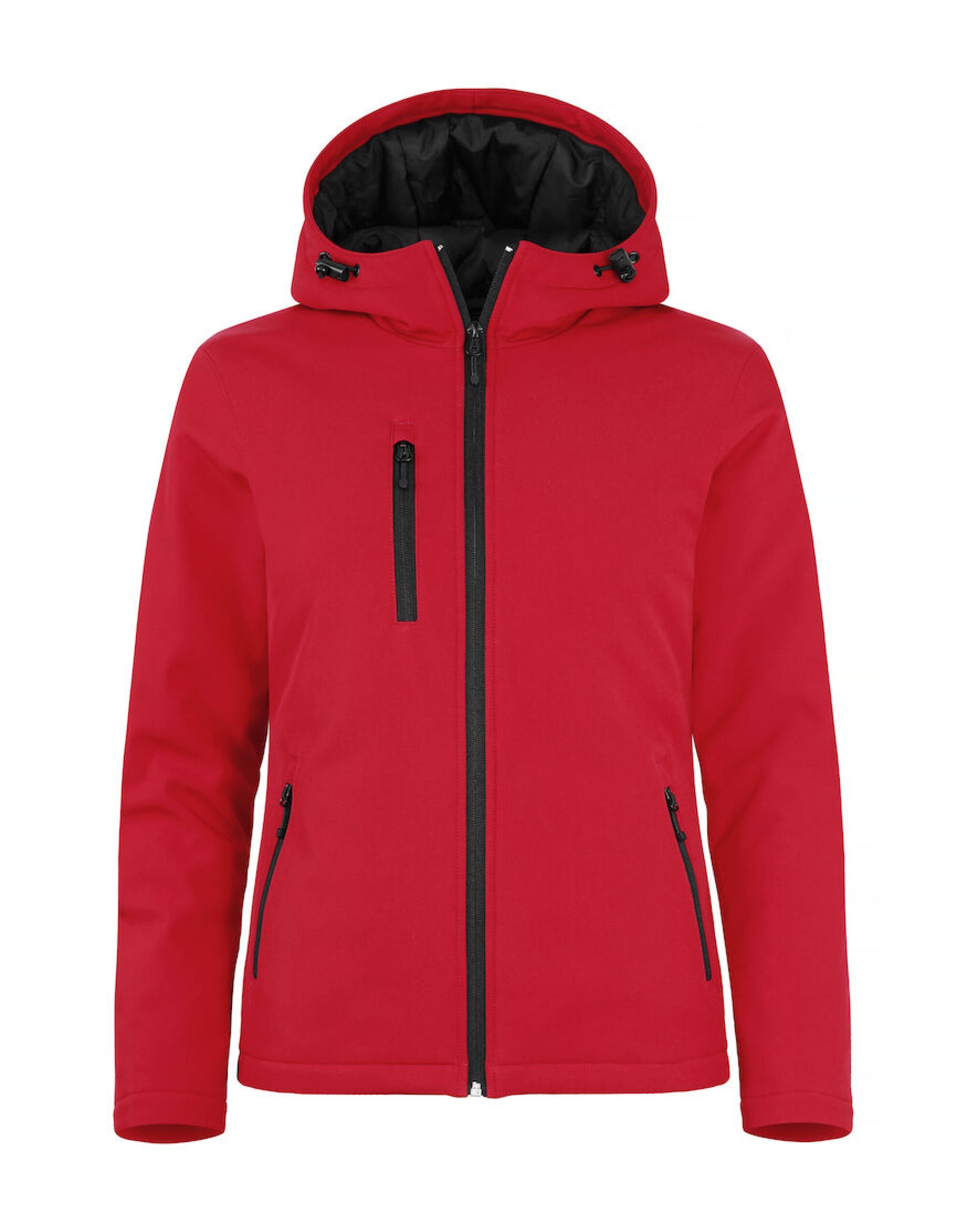 Ladies Padded Softshell Hoody - Red