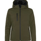 Ladies Padded Softshell Hoody - Fog Green