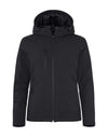 Ladies Padded Softshell Hoody - Black