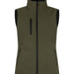 Ladies Padded Softshell Vest - Fog Green