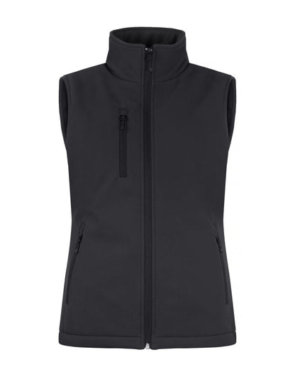 Ladies Padded Softshell Vest - Black