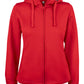 Ladies Basic Active Full Zip Hoody - Red