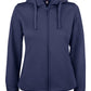 Ladies Basic Active Full Zip Hoody - Dark Navy