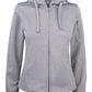 Ladies Basic Active Full Zip Hoody - Grey Melange